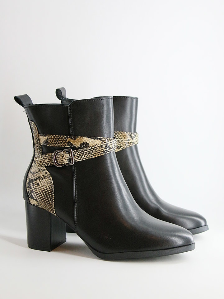 Bellucci Botki w kolorze czarno-beżowym rozmiar: 37