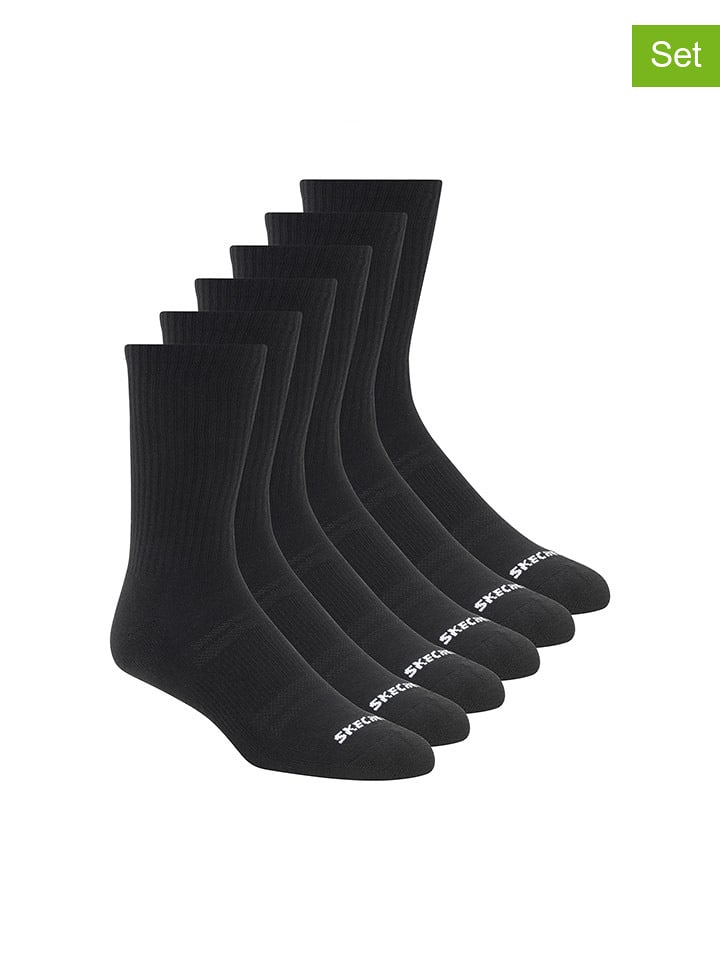 Skechers Skarpety (6 par) w kolorze czarnym rozmiar: 43-46