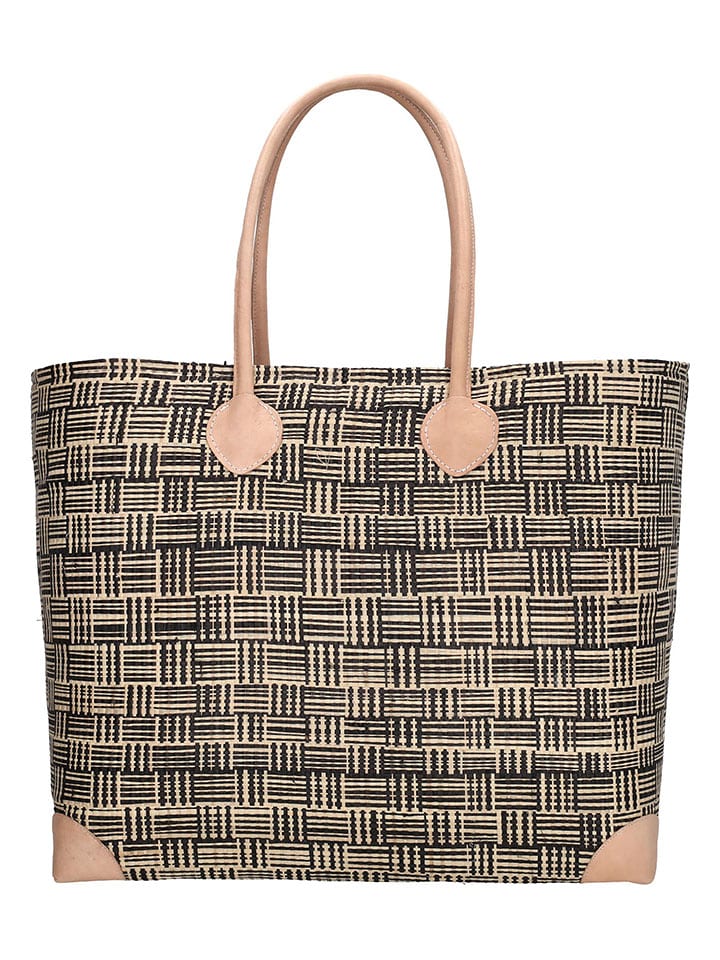 PE FLORENCE Torebka w kolorze czarno-beżowym - 37 x 35 x 23 cm rozmiar: onesize