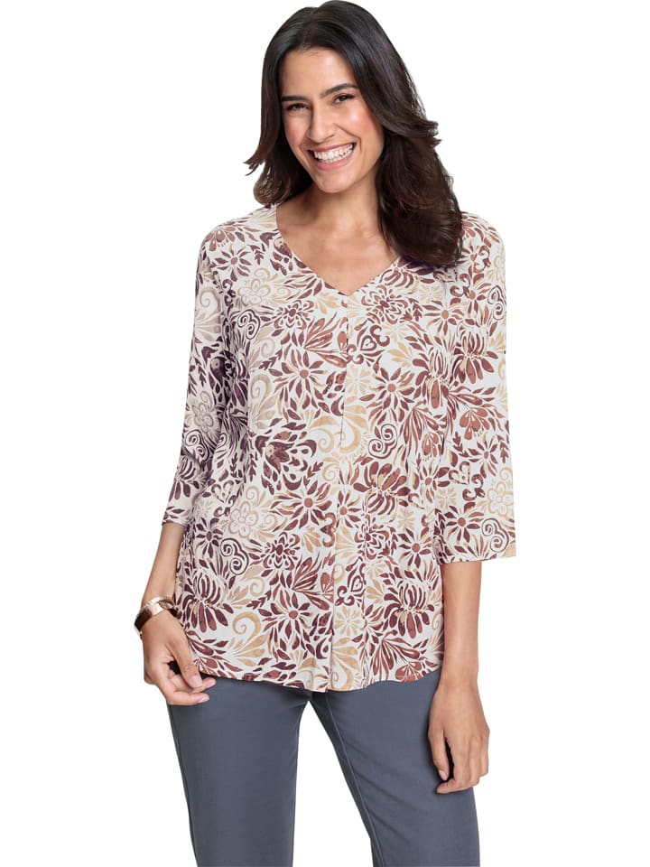 WITT WEIDEN Bluzka w kolorze brązowo-beżowo-białym rozmiar: 46