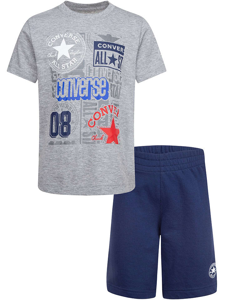 Converse 2-częściowy zestaw w kolorze szaro-granatowym rozmiar: 116/122