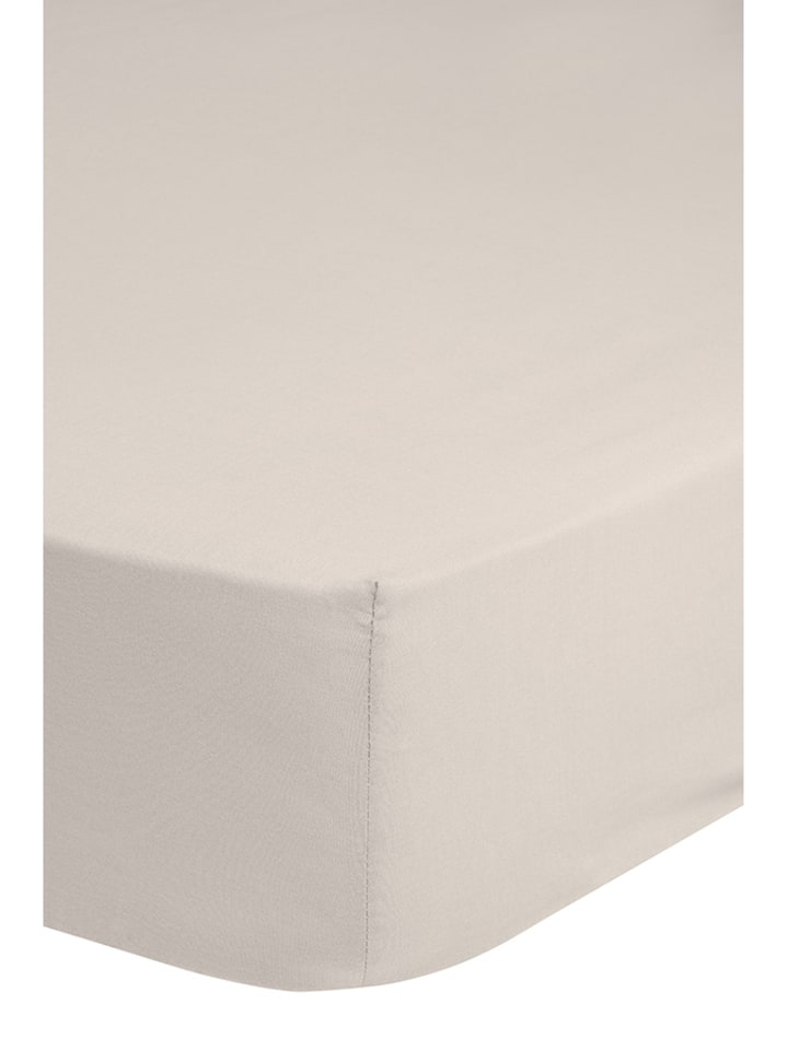 Good Morning Prześcieradło w kolorze beżowym na gumce rozmiar: 90x220 cm