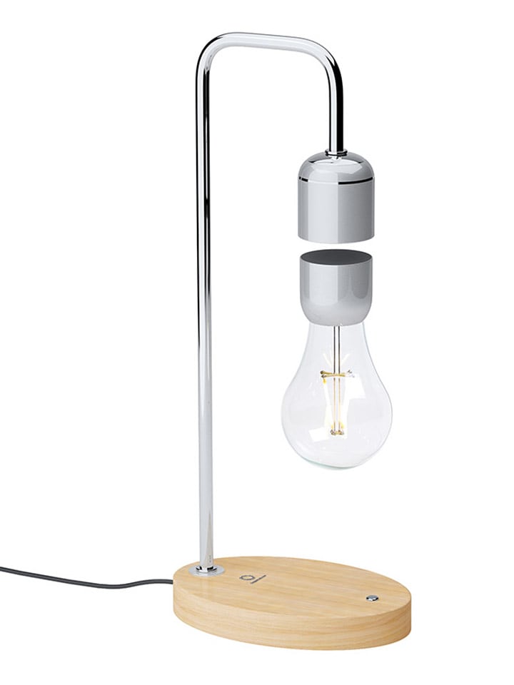 Designnest Lampa stołowa LED "Levitating Lamp" w kolorze srebrnym - 19 x 40 x 12 cm rozmiar: onesize