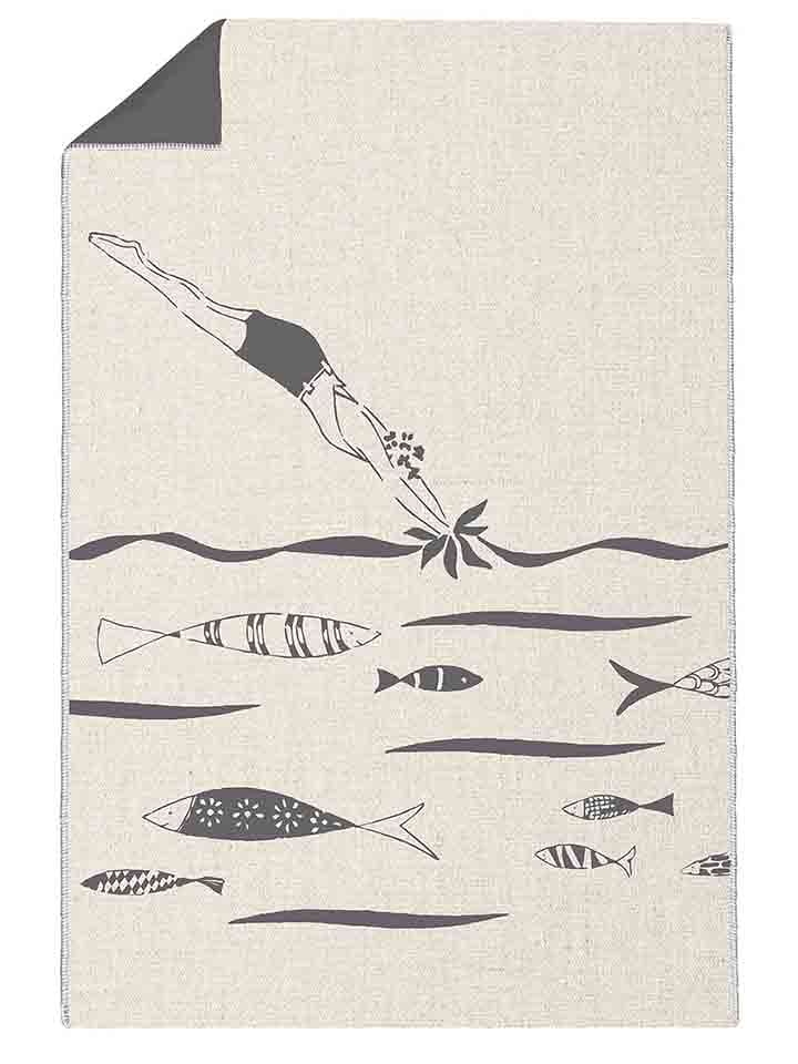 ppd Koc "Atelier Plongeuse" w kolorze kremowym - 200 x 140 cm rozmiar: onesize