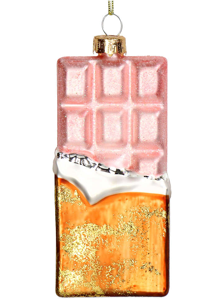 Kersten Bombka "Chocolate Bar" w kolorze jasnoróżowo-złotym - wys. 11,5 cm rozmiar: onesize