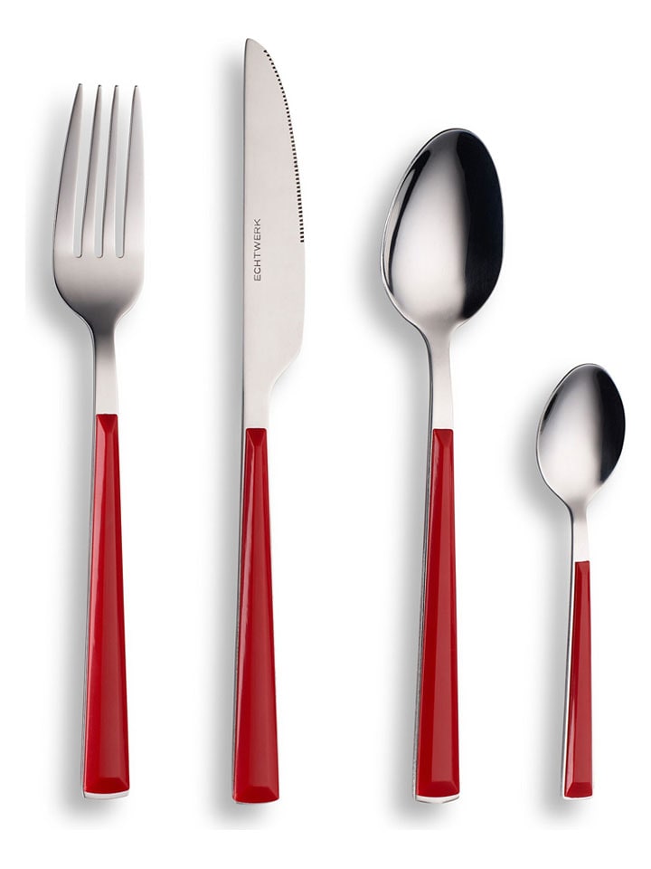 Echtwerk 24-częściowy zestaw sztućców "Basic" w kolorze czerwonym rozmiar: onesize