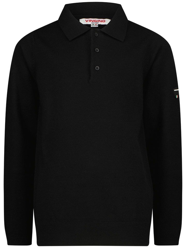 Vingino Koszulka polo "320" w kolorze czarnym rozmiar: 164