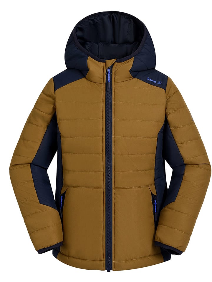 Kamik Całoroczna kurtka pikowana "Neel" w kolorze khaki rozmiar: 140