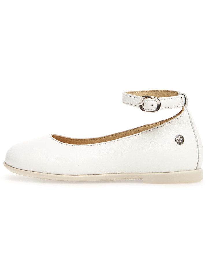 Naturino Skórzane baleriny "Alpoma" w kolorze białym rozmiar: 25
