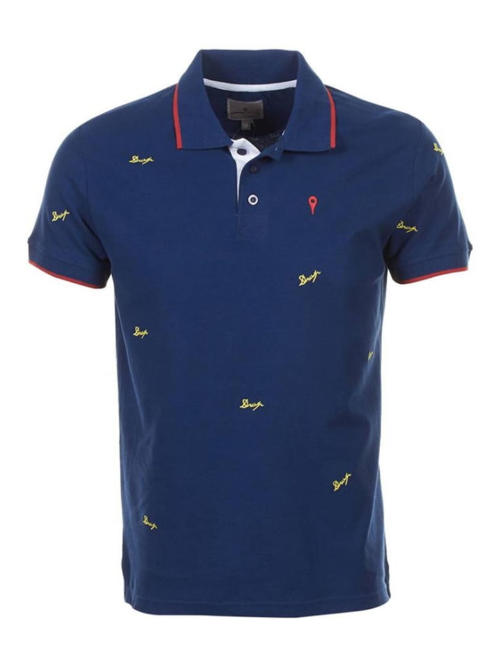 Peak Mountain Koszulka polo "Clamar" w kolorze granatowym rozmiar: M