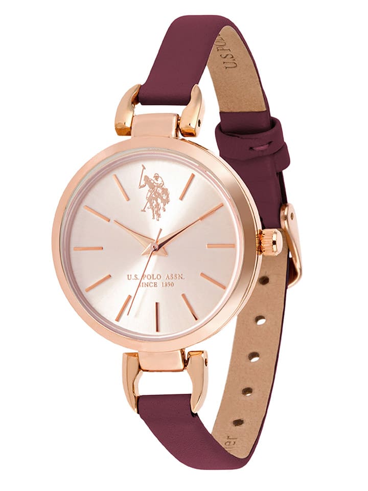 U.S. Polo Assn. Zegarek kwarcowy w kolorze złoto-fioletowym rozmiar: onesize