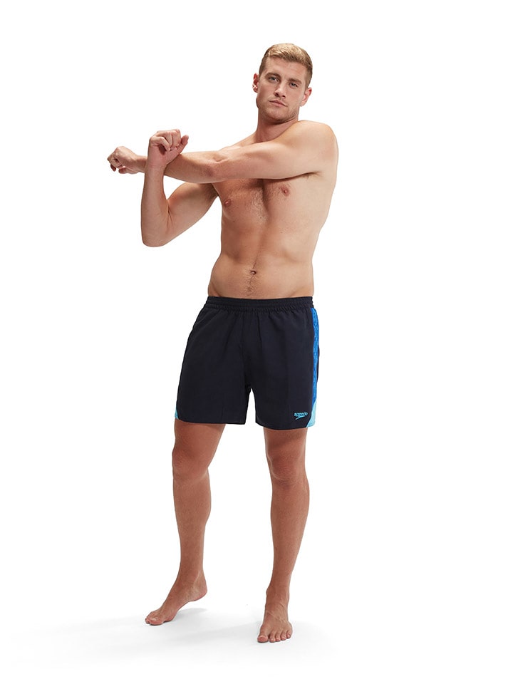 Speedo Szorty kąpielowe "Eco H-Boom" w kolorze granatowo-błękitnym rozmiar: L