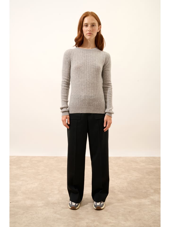 Just Cashmere Kaszmirowy sweter "Avana" w kolorze szarym rozmiar: M