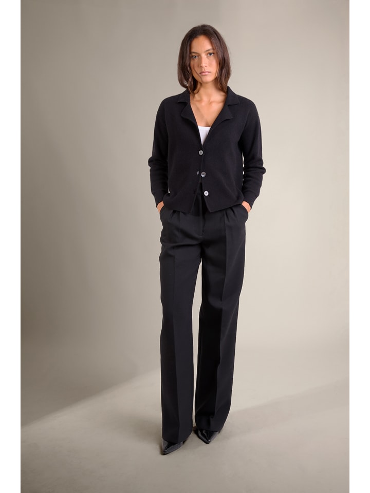 Perfect Cashmere Kaszmirowy kardigan "Nessa" w kolorze czarnym rozmiar: M