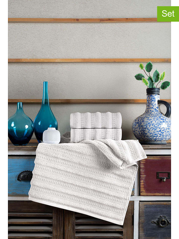 Colourful Cotton Ręczniki (2 szt.) w kolorze białym do rąk rozmiar: 50x90 cm