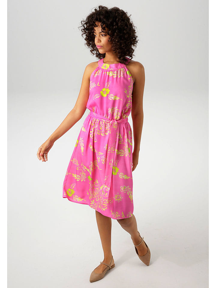 Aniston Sukienka w kolorze jasnoróżowo-żółtym rozmiar: 42