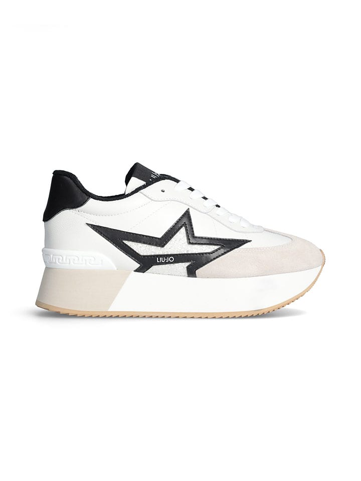 Liu Jo Skórzane sneakersy w kolorze biało-czarnym rozmiar: 40