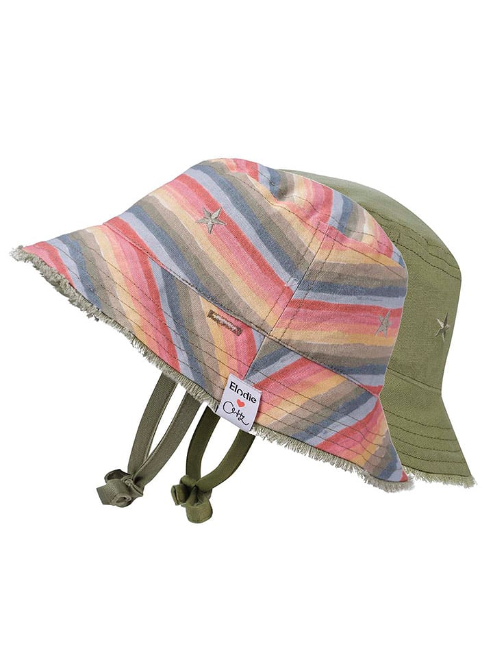 Elodie Details Kapelusz dwustronny "Rainbow Trails" w kolorze khaki rozmiar: 48-50 cm