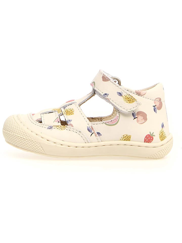Naturino Skórzane półsandały "Wad" w kolorze kremowym rozmiar: 26