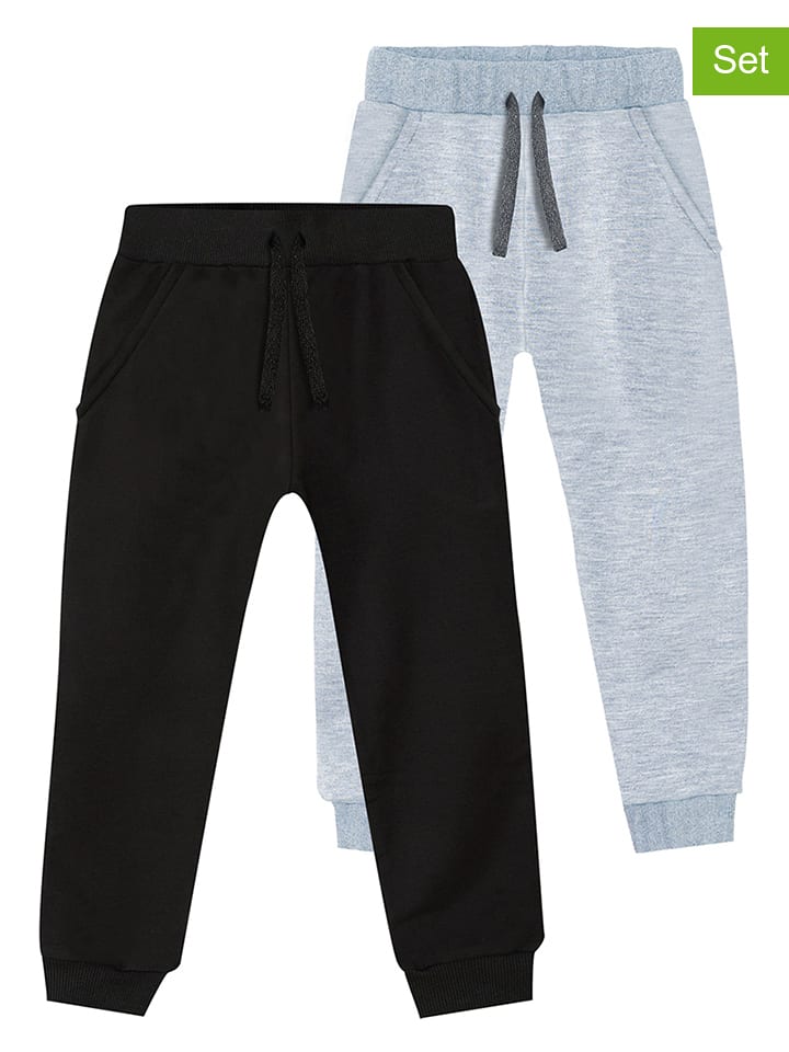 Denokids Spodnie dresowe (2 pary) w kolorze czarno-szarym rozmiar: 140