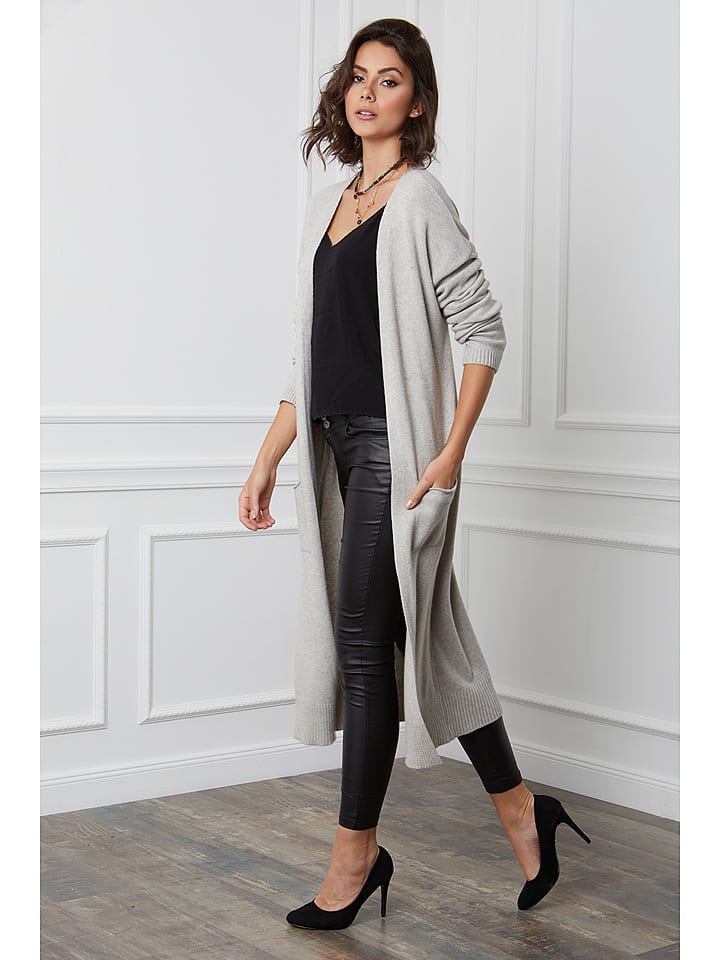 Joséfine Kardigan "Balle" w kolorze beżowym rozmiar: L