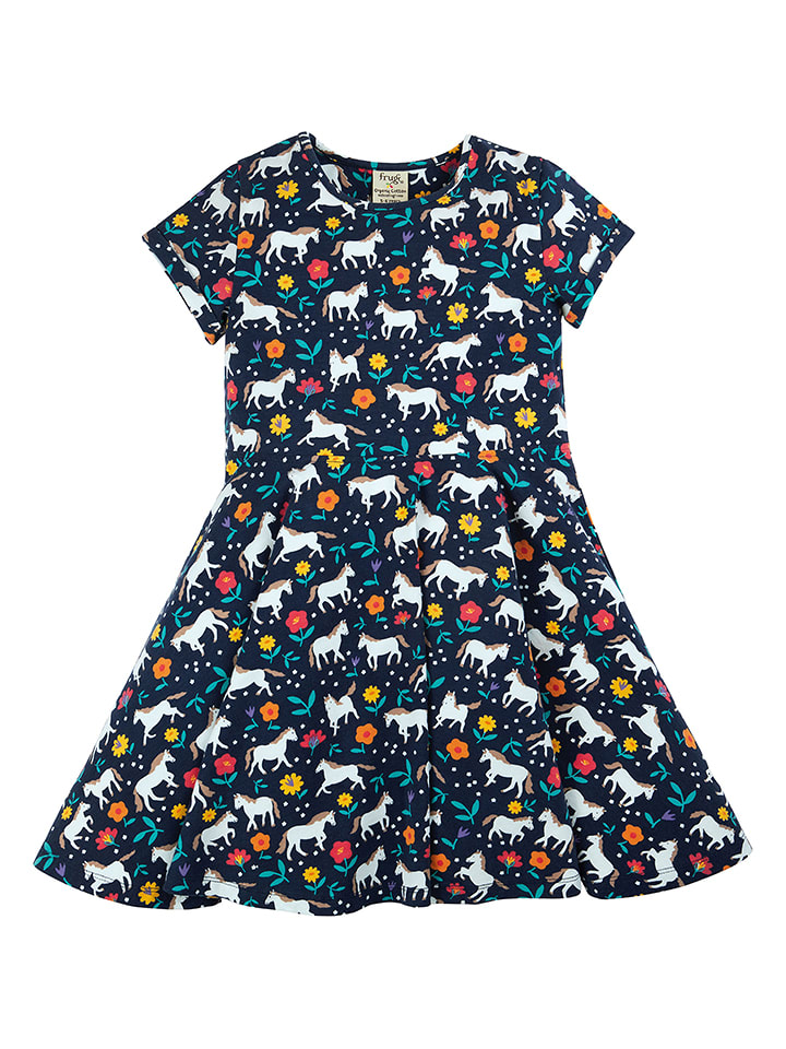 Frugi Sukienka "Spring" w kolorze granatowym rozmiar: 110/116