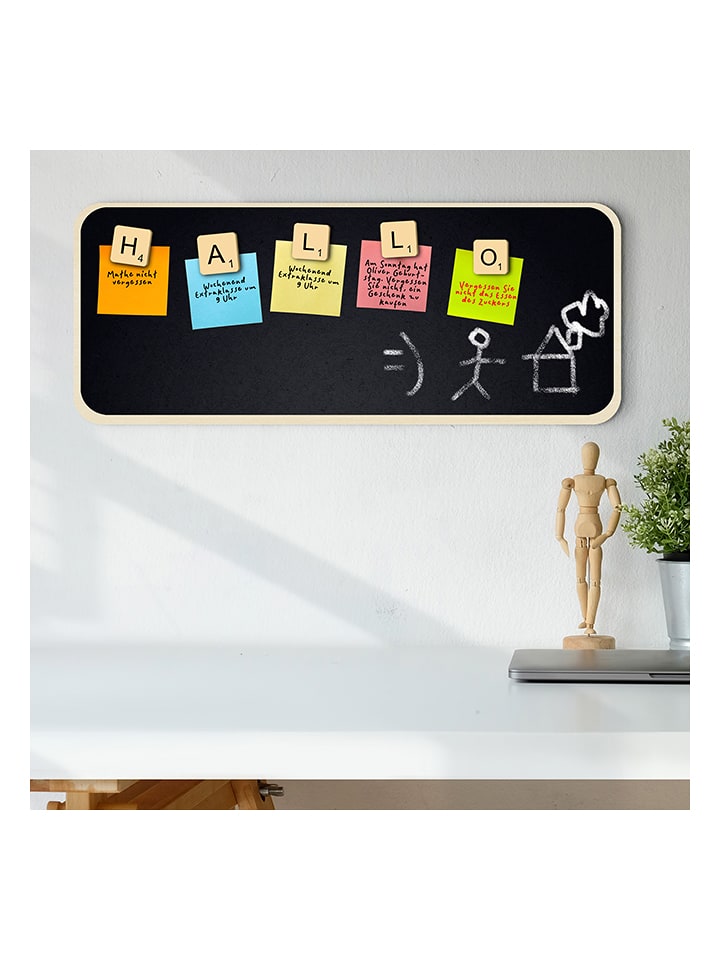 hippodino Tablica magnetyczna w kolorze czarnym z akcesoriami - 50 x 20 x 1 cm rozmiar: onesize