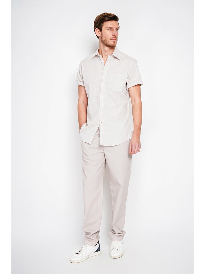 Secret du Lin Lniana koszula w kolorze kremowym rozmiar: 44