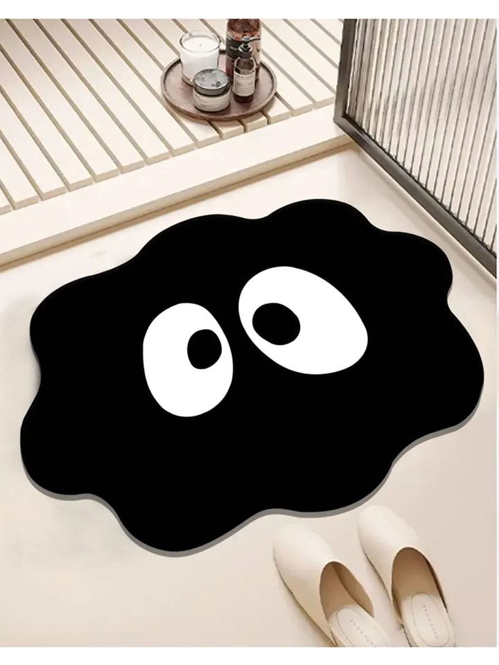 Elizabed Dywanik łazienkowy "Loso" w kolorze czarno-białym rozmiar: 80x100 cm