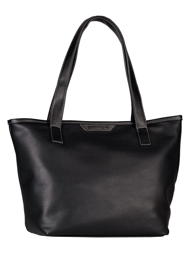 Tom Tailor Shopper bag "Leora" w kolorze czarnym - 39 x 26,5 x 19 cm rozmiar: onesize