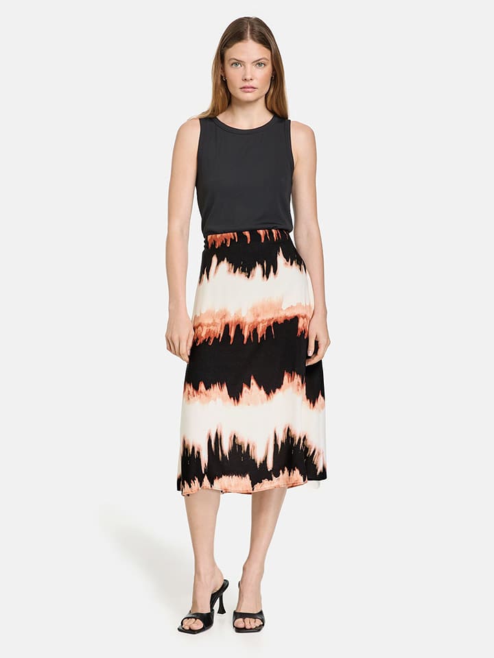 TAIFUN Spódnica w kolorze czarno-kremowym rozmiar: 44