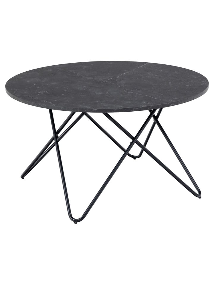 Actona Ława "Wyre" w kolorze czarnym - wys. 45 x Ø 80 cm rozmiar: onesize