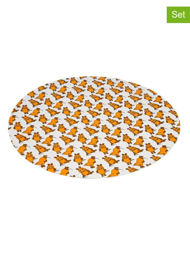 Dr. Oetker Podstawki (12 szt.) "Mouse" w kolorze pomarańczowo-białym pod tort rozmiar: onesize