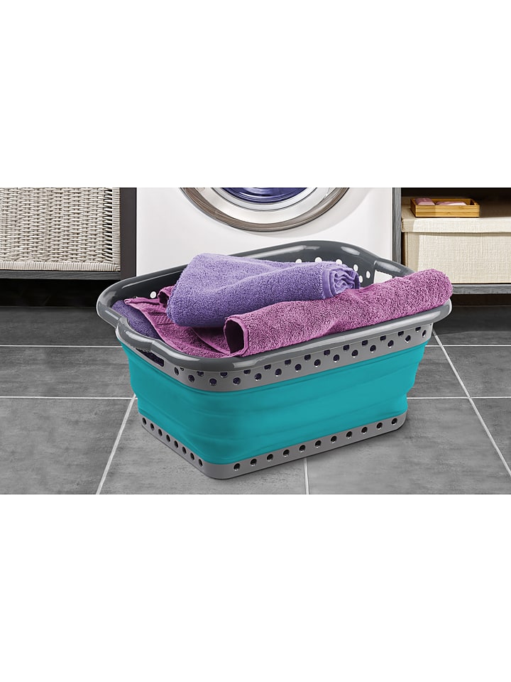 IDOMYA Essentials Kosz w kolorze niebiesko-zielonym na pranie - 54 x 24 x 39,1 cm rozmiar: onesize