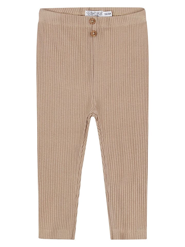 Dirkje Legginsy w kolorze beżowym rozmiar: 116