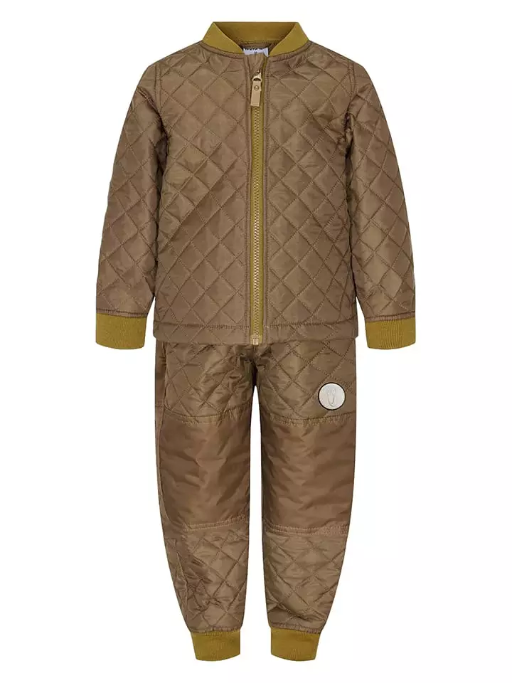 HULABALU 2-częściowy zestaw termiczny w kolorze khaki rozmiar: 110