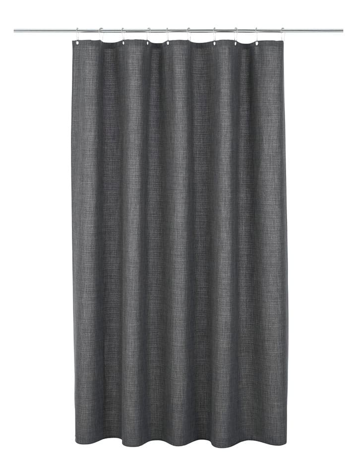 Ellos Home Zasłona prysznicowa "Elise" w kolorze antracytowym - 200 x 180 cm rozmiar: 180x200 cm