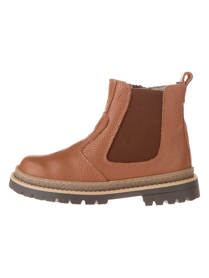 lamino Skórzane botki w kolorze jasnobrązowym rozmiar: 29