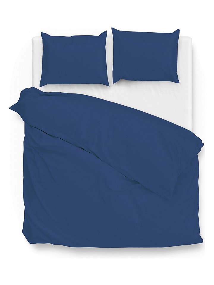 Zo!Home Komplet pościeli "Satinado" w kolorze granatowym z mako-satyny rozmiar: 135x200 cm