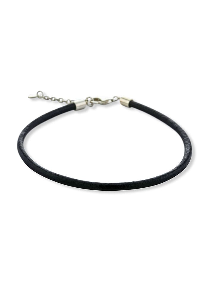 CHARM'S Skórzana bransoletka w kolorze czarnym rozmiar: 19 cm