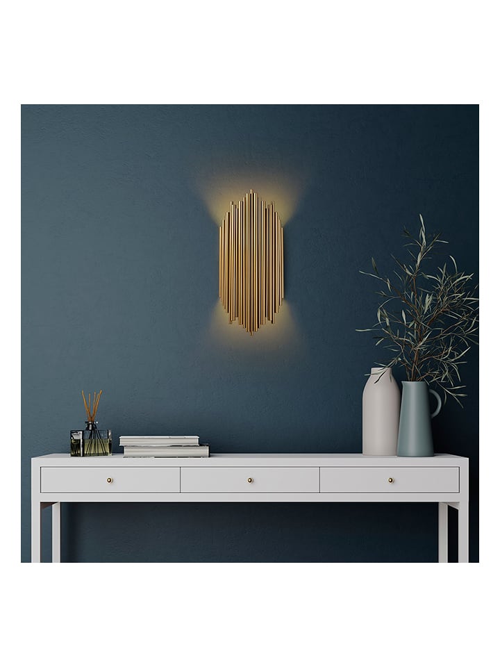 Opviq Lampa ścienna w kolorze złotym - 18 x 40 cm rozmiar: onesize