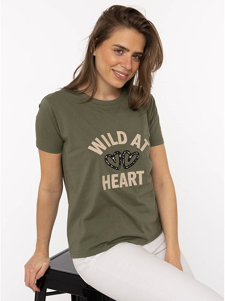 Zwillingsherz Koszulka w kolorze khaki rozmiar: XL