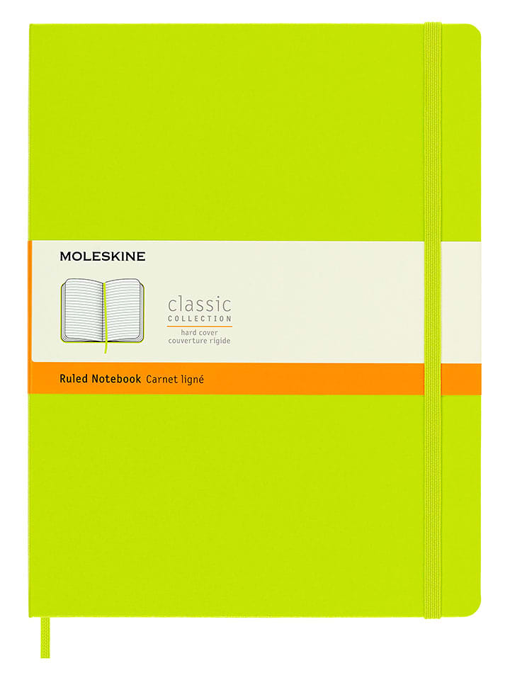 Moleskine Notatnik w kolorze limonkowym - 19 x 25 cm rozmiar: onesize