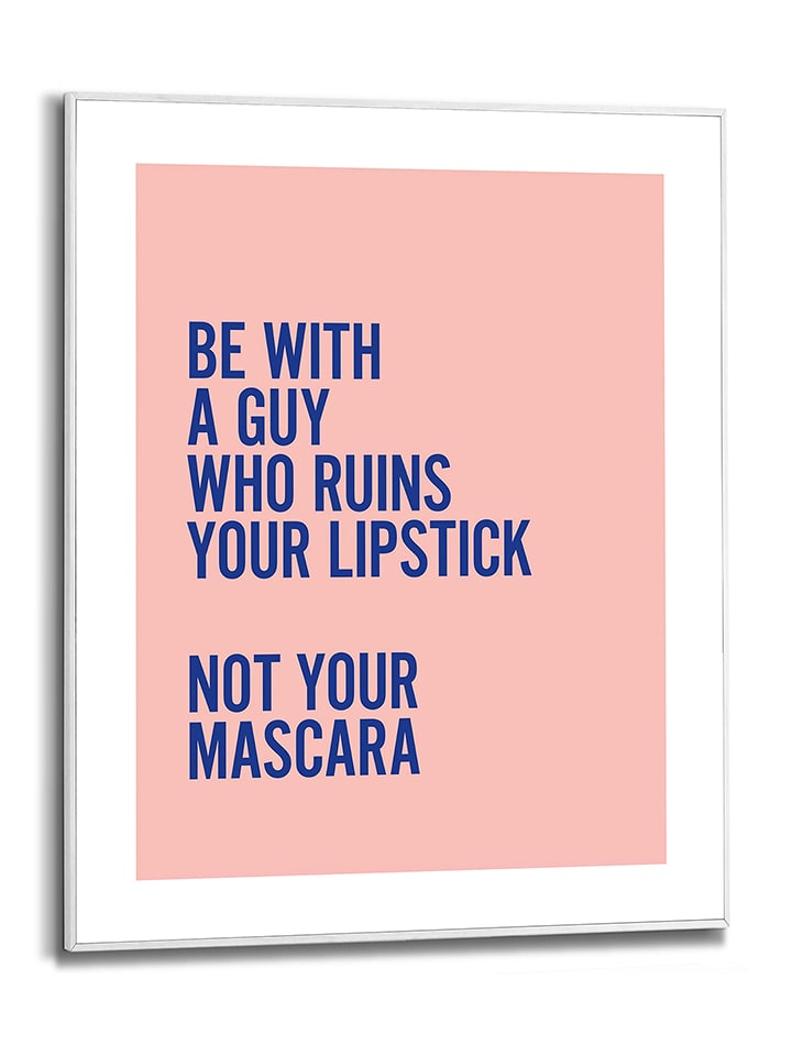 Orangewallz Druk artystyczny "Lipstick and Mascara" w ramce rozmiar: 40x50 cm