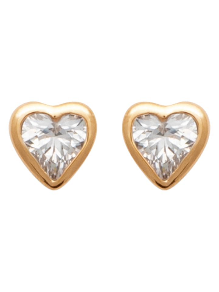 L'Atélier Précieux Pozłacane kolczyki-wkrętki z cyrkoniami rozmiar: onesize