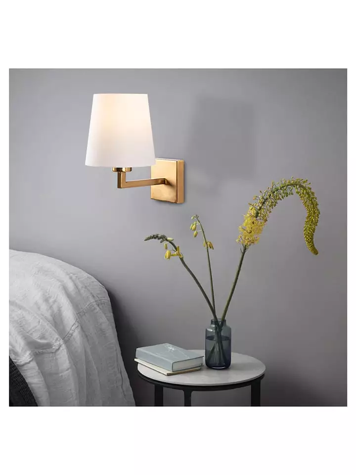 Opviq Lampa ścienna "Profil" w kolorze złoto-białym - 18 x wys. 30 cm rozmiar: onesize