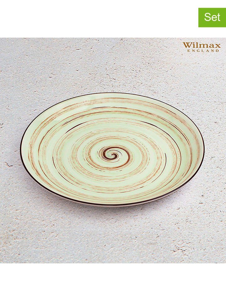 Wilmax Talerze obiadowe (3 szt.) w kolorze zielonym - Ø 25,5 cm rozmiar: onesize