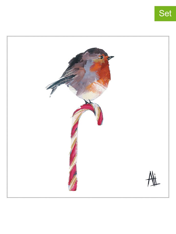 ppd Serwetki (40 szt.) "Candy Cane" w kolorze biało-szarym rozmiar: onesize