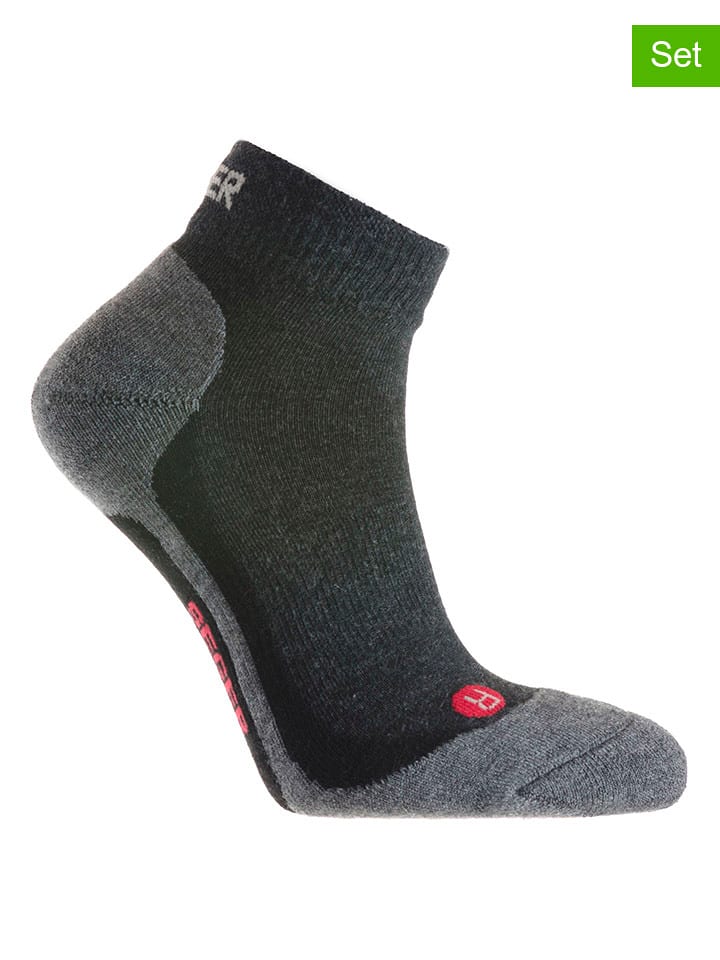 Seger Skarpety (2 pary) "Outdoor Coolmax" w kolorze szarym rozmiar: 37-39