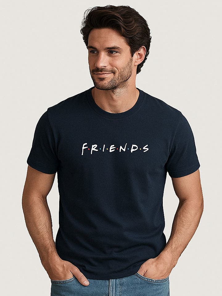 WOOOP Koszulka "Friends" w kolorze granatowym rozmiar: L